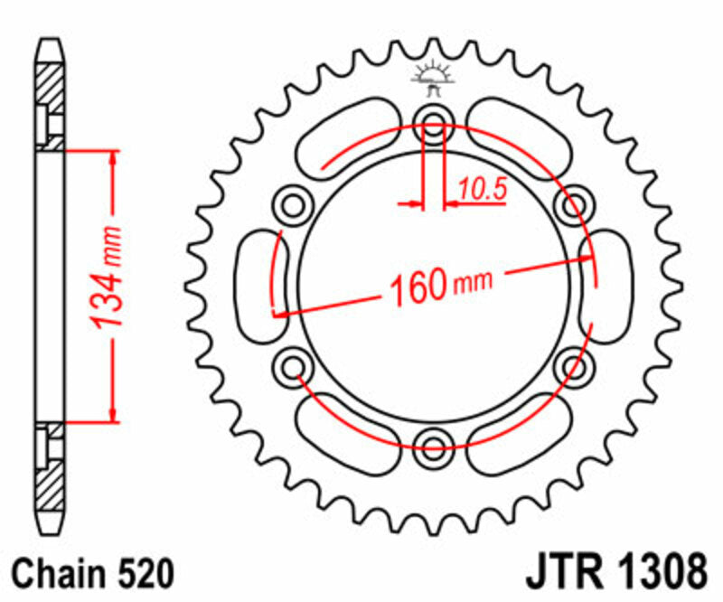 Roata dintata JT SPROCKETS JTR1308.42 