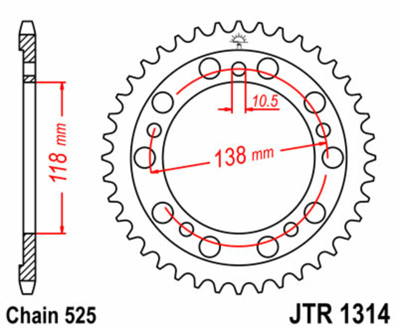 Roata dintata JT SPROCKETS JTR1314.39 
