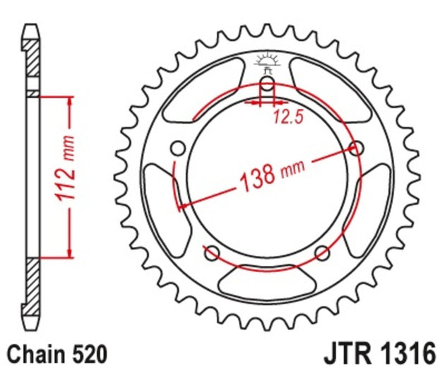 Roata dintata JT SPROCKETS JTR1316.38 