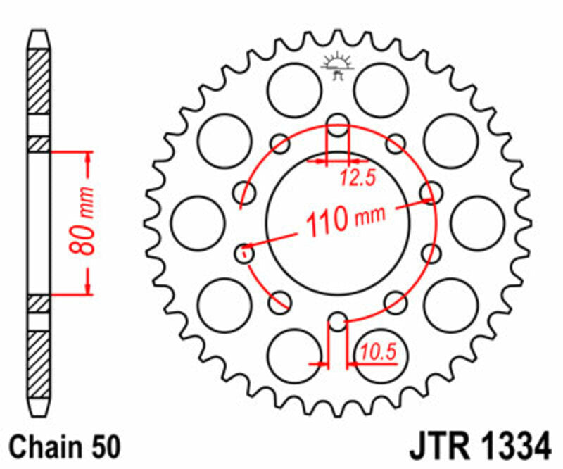 Roata dintata JT SPROCKETS JTR1334.45 