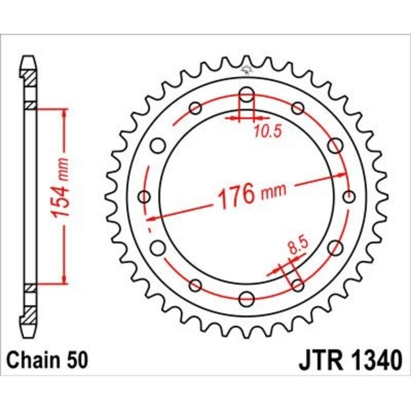 Roata dintata JT SPROCKETS JTR1340.43ZBK 