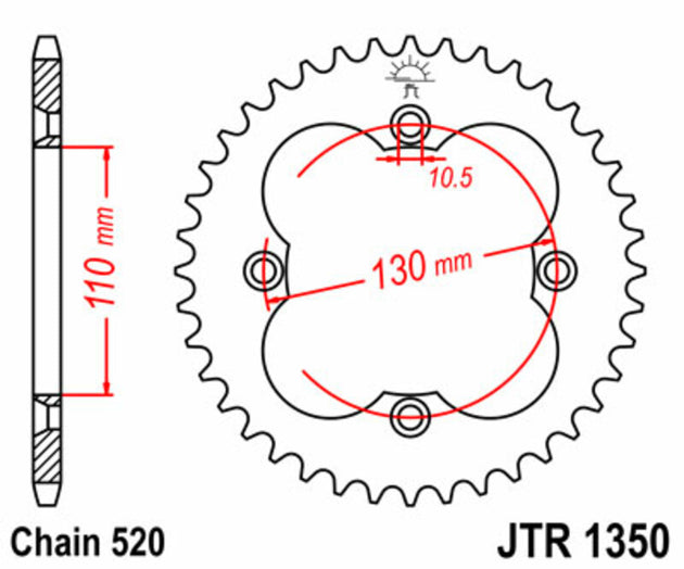 Roata dintata JT SPROCKETS JTR1350.36 
