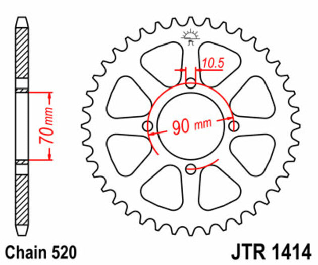 Roata dintata JT SPROCKETS JTR1414.43 