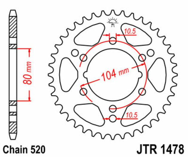 Roata dintata JT SPROCKETS JTR1478.40 