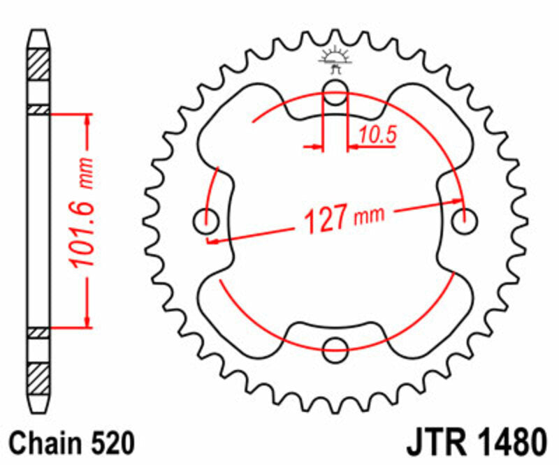 Roata dintata JT SPROCKETS JTR1480.37 