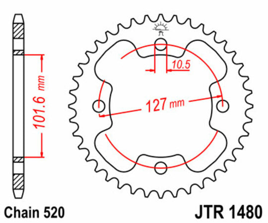 Roata dintata JT SPROCKETS JTR1480.38 