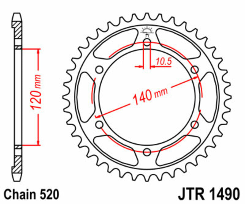 Roata dintata JT SPROCKETS JTR1490.44 