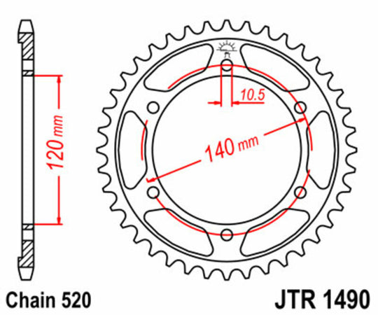 Roata dintata JT SPROCKETS JTR1490.44 