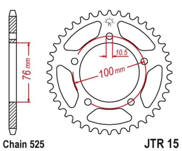 Roata dintata JT SPROCKETS JTR15.44 