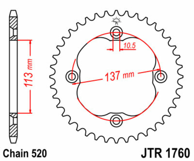 Roata dintata JT SPROCKETS JTR1760.38 