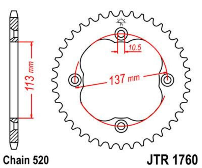Roata dintata JT SPROCKETS JTR1760.40 
