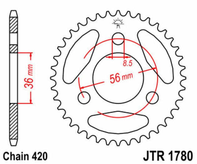 Roata dintata JT SPROCKETS JTR1780.28 