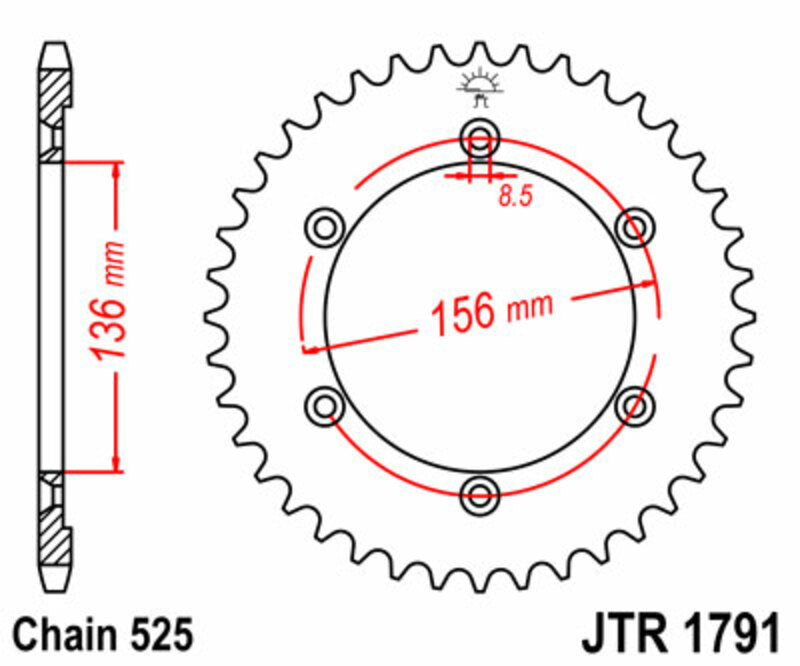 Roata dintata JT SPROCKETS JTR1791.43 
