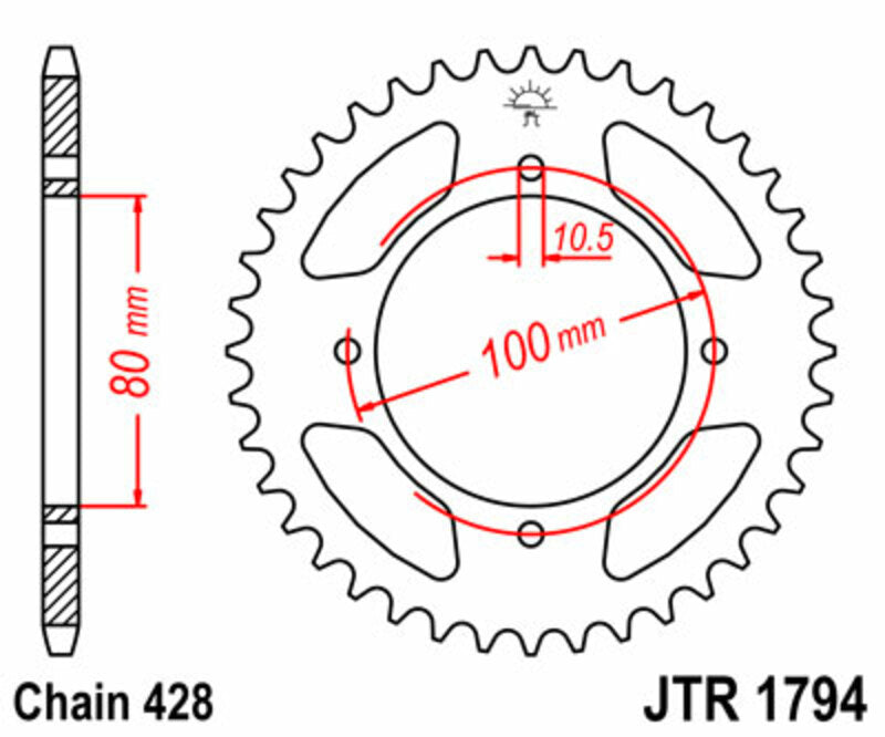Roata dintata JT SPROCKETS JTR1794.45 