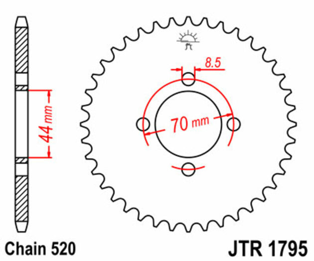 Roata dintata JT SPROCKETS JTR1795.22 
