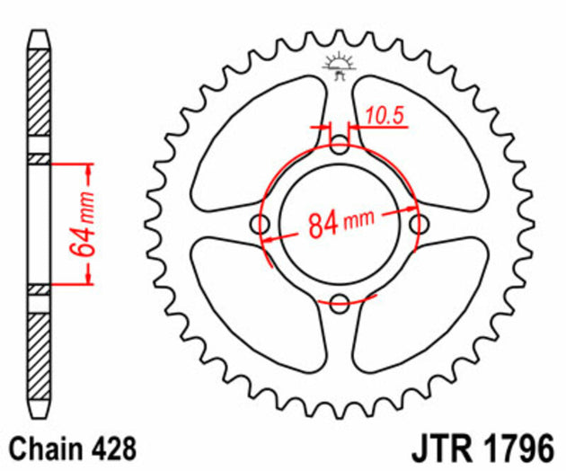 Roata dintata JT SPROCKETS JTR1796.51 