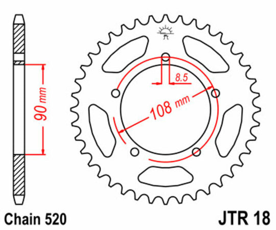 Roata dintata JT SPROCKETS JTR18.43 