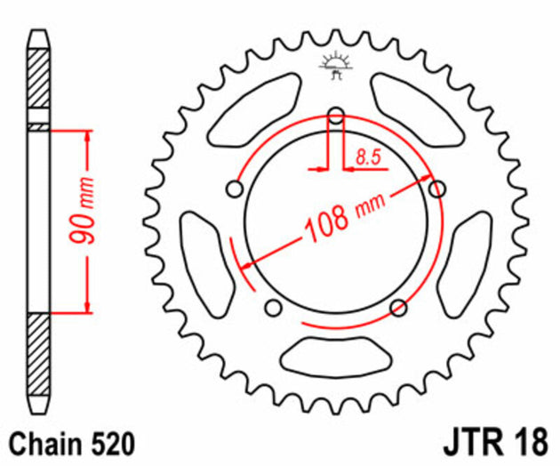 Roata dintata JT SPROCKETS JTR18.43 