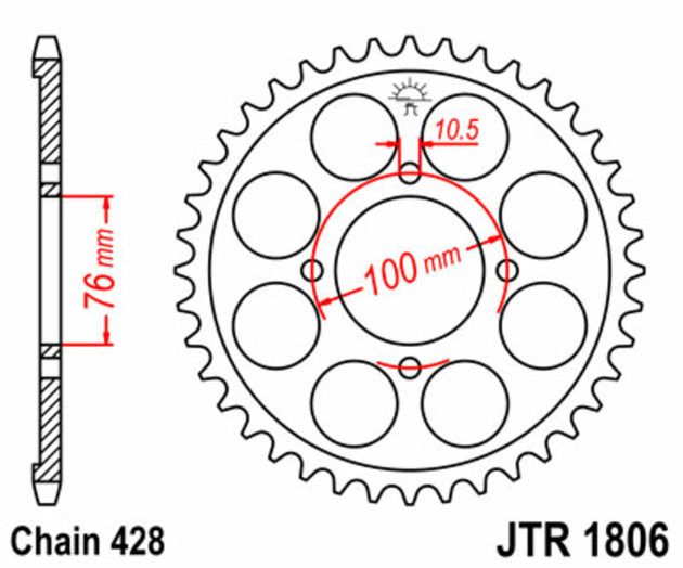 Roata dintata JT SPROCKETS JTR1806.56 