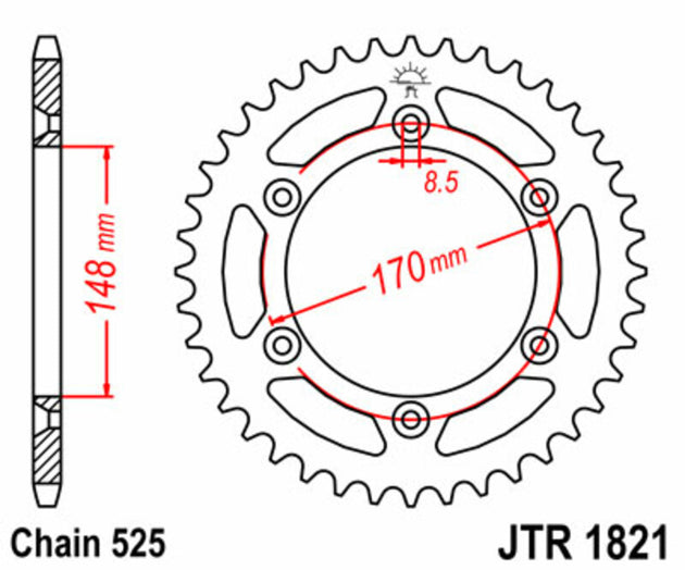 Roata dintata JT SPROCKETS JTR1821.47 