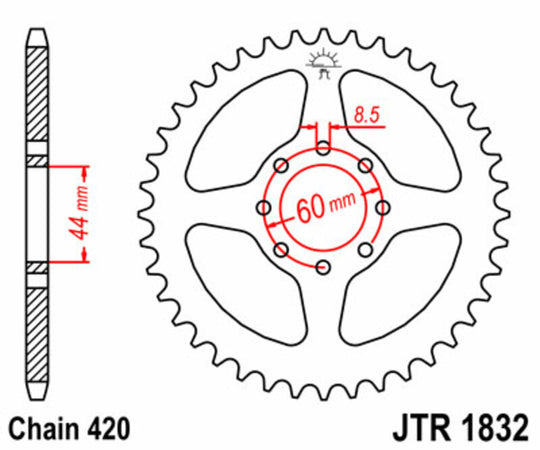 Roata dintata JT SPROCKETS JTR1832.52 