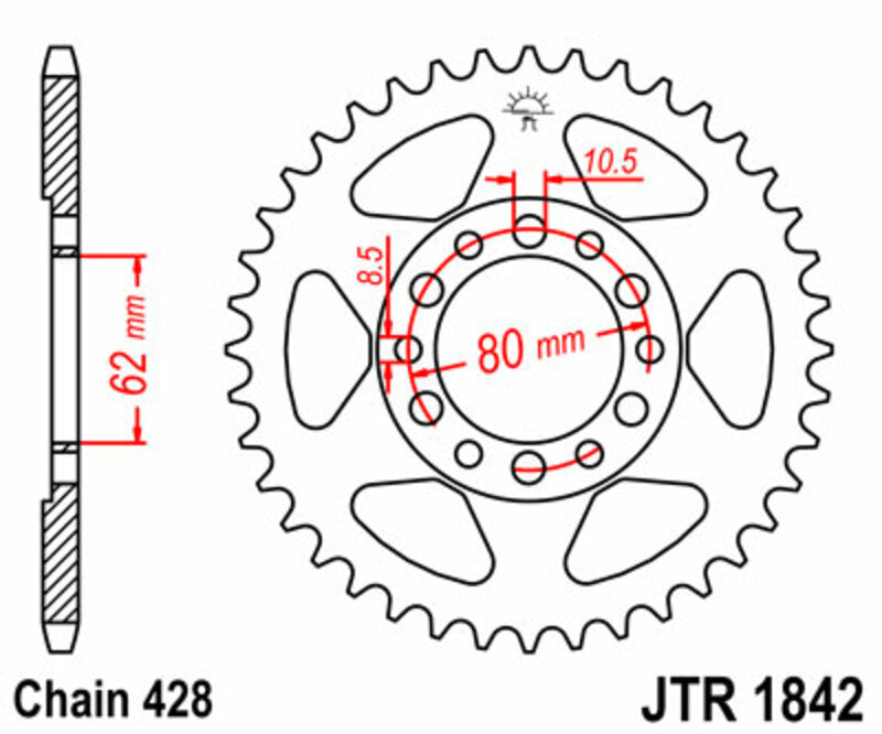 Roata dintata JT SPROCKETS JTR1842.50 