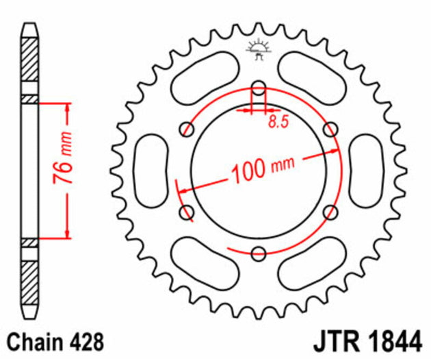 Roata dintata JT SPROCKETS JTR1844.52 