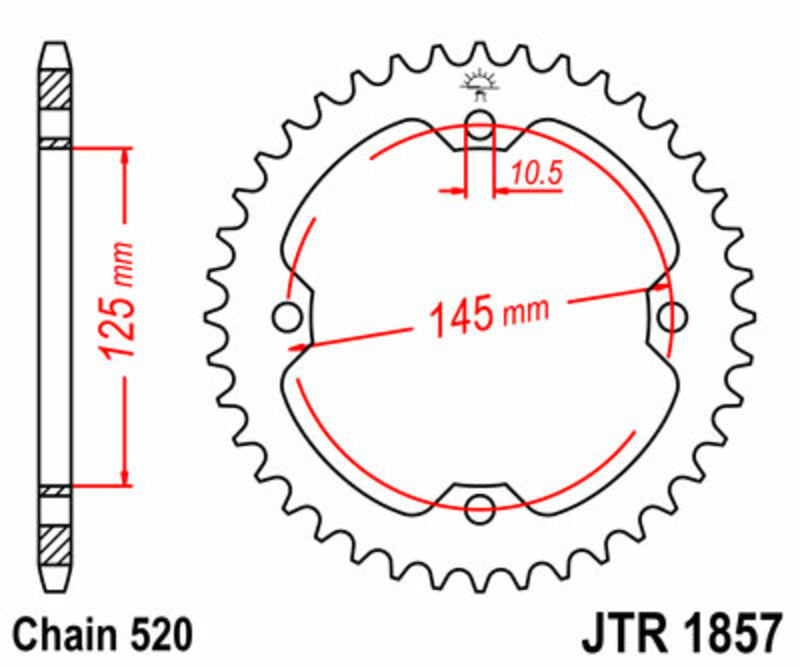 Roata dintata JT SPROCKETS JTR1857.38 