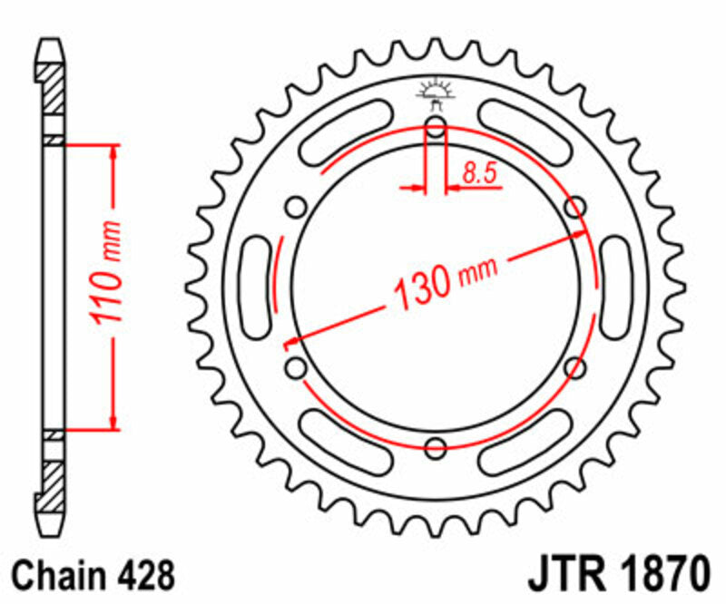 Roata dintata JT SPROCKETS JTR1870.44 