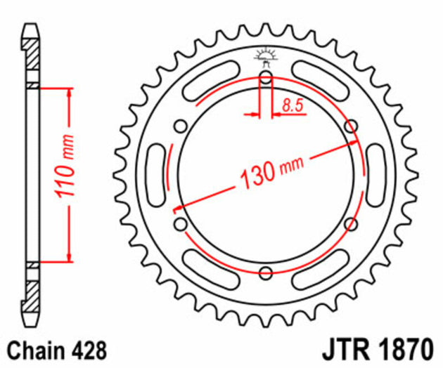 Roata dintata JT SPROCKETS JTR1870.44 