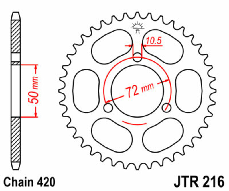 Roata dintata JT SPROCKETS JTR216.45 