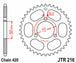 Roata dintata JT SPROCKETS JTR216.45 