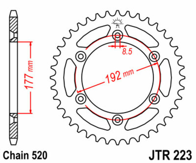 Roata dintata JT SPROCKETS JTR223.53 