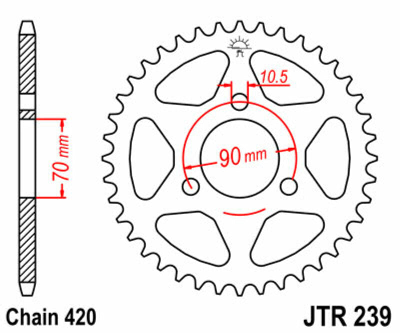 Roata dintata JT SPROCKETS JTR239.45 