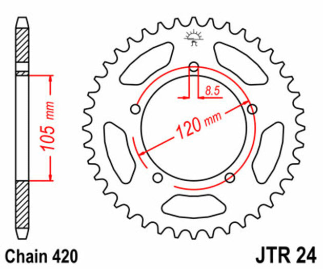 Roata dintata JT SPROCKETS JTR24.51 