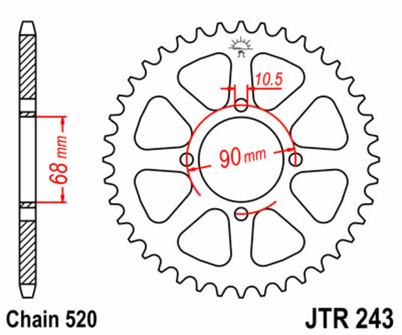 Roata dintata JT SPROCKETS JTR243.42 