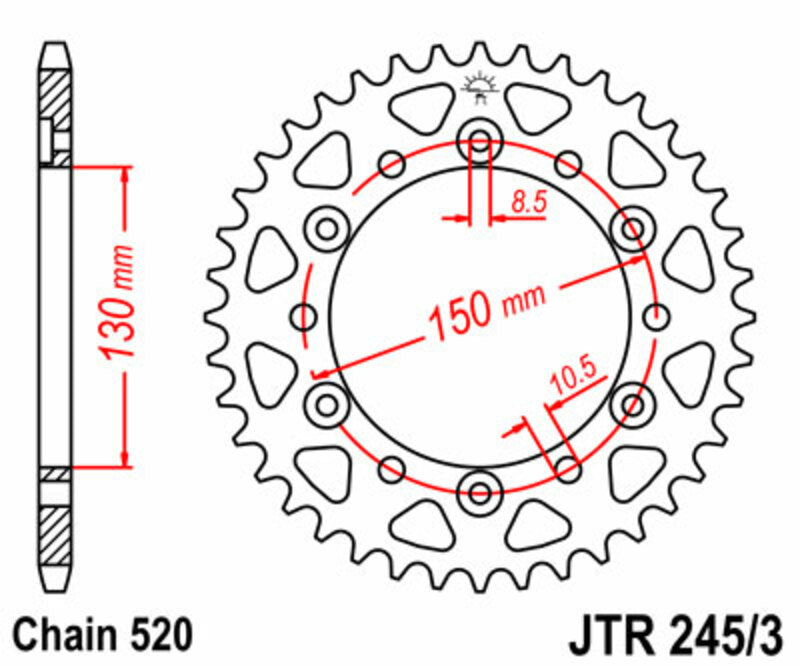 Roata dintata JT SPROCKETS JTR245/3.45 