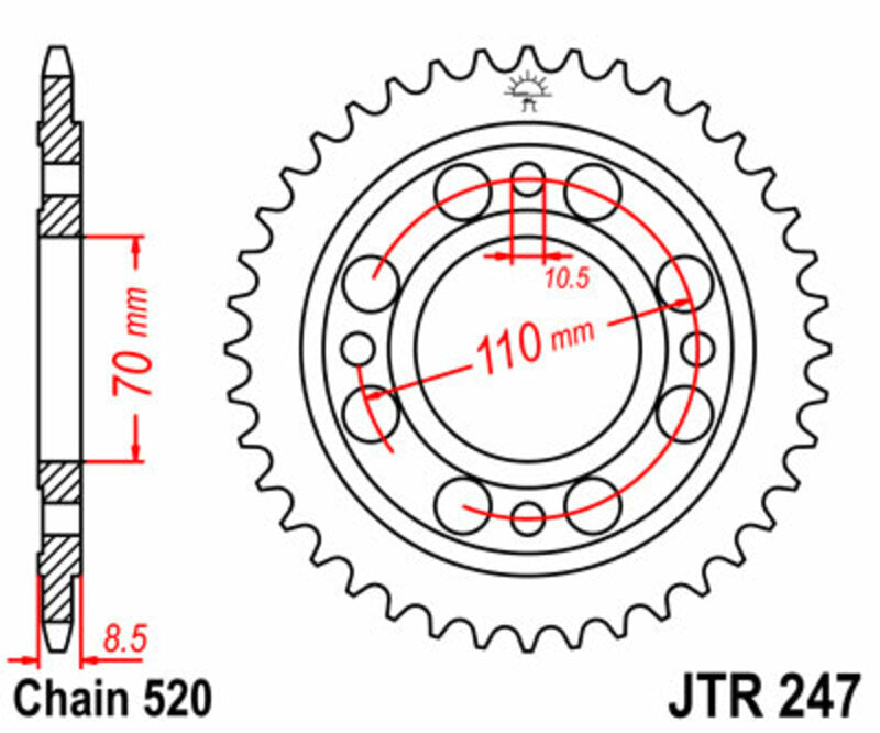 Roata dintata JT SPROCKETS JTR247.36 