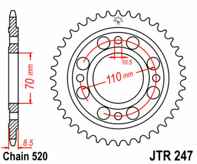 Roata dintata JT SPROCKETS JTR247.36 