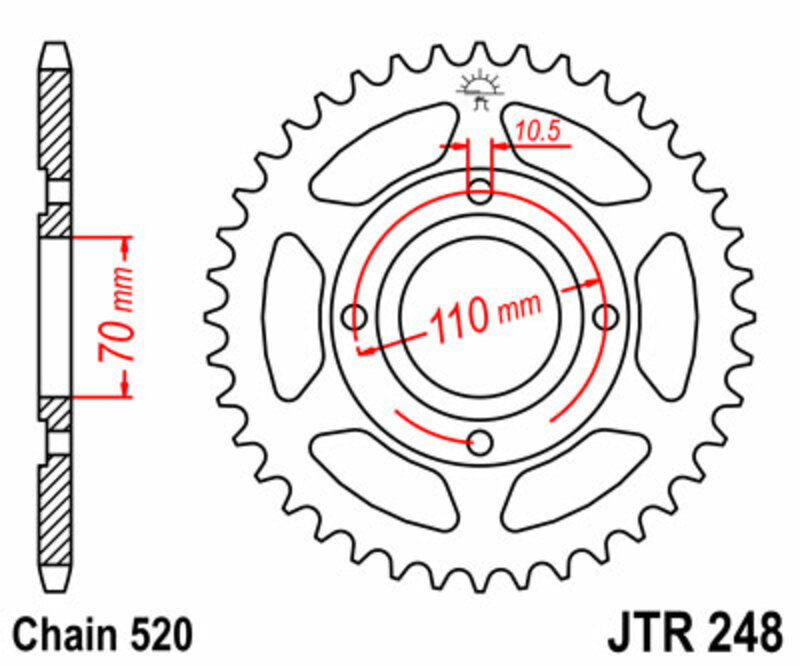 Roata dintata JT SPROCKETS JTR248.44 