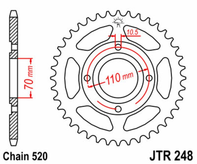 Roata dintata JT SPROCKETS JTR248.44 