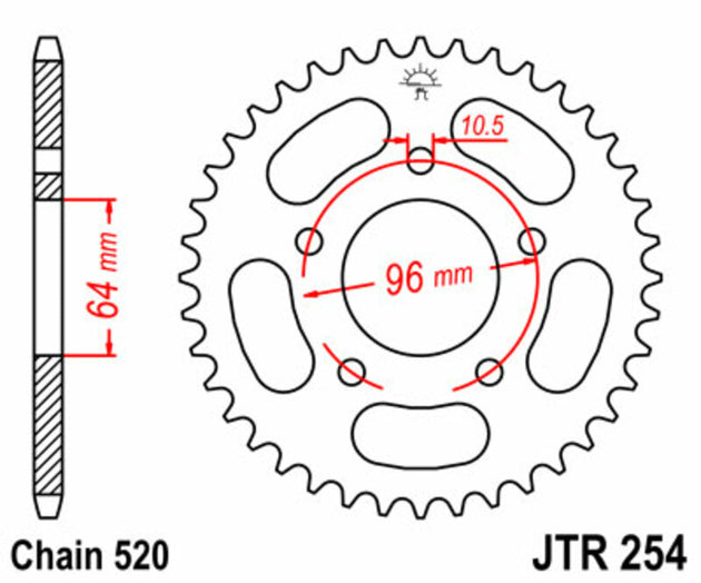 Roata dintata JT SPROCKETS JTR254.37 