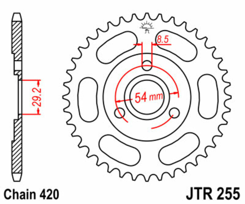 Roata dintata JT SPROCKETS JTR255.40 