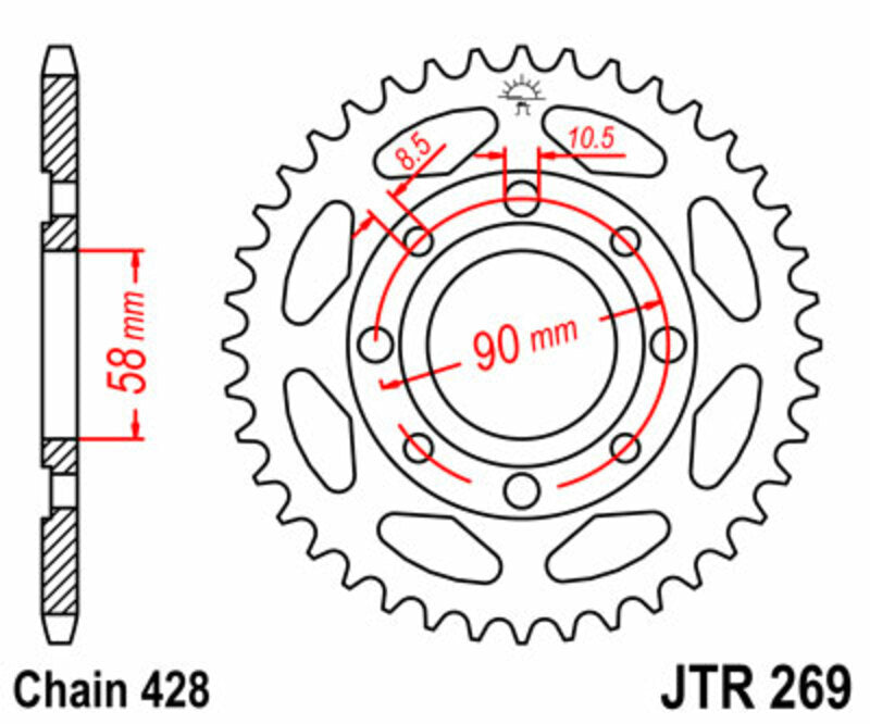 Roata dintata JT SPROCKETS JTR269.44 
