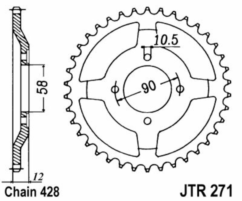 Roata dintata JT SPROCKETS JTR271.50 