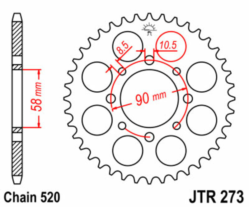 Roata dintata JT SPROCKETS JTR273.41 