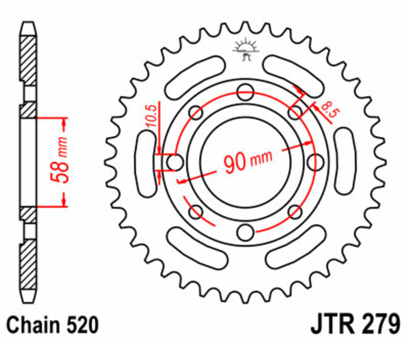 Roata dintata JT SPROCKETS JTR279.40 