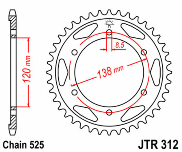 Roata dintata JT SPROCKETS JTR312.40 
