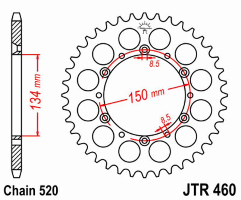 Roata dintata JT SPROCKETS JTR460.45 
