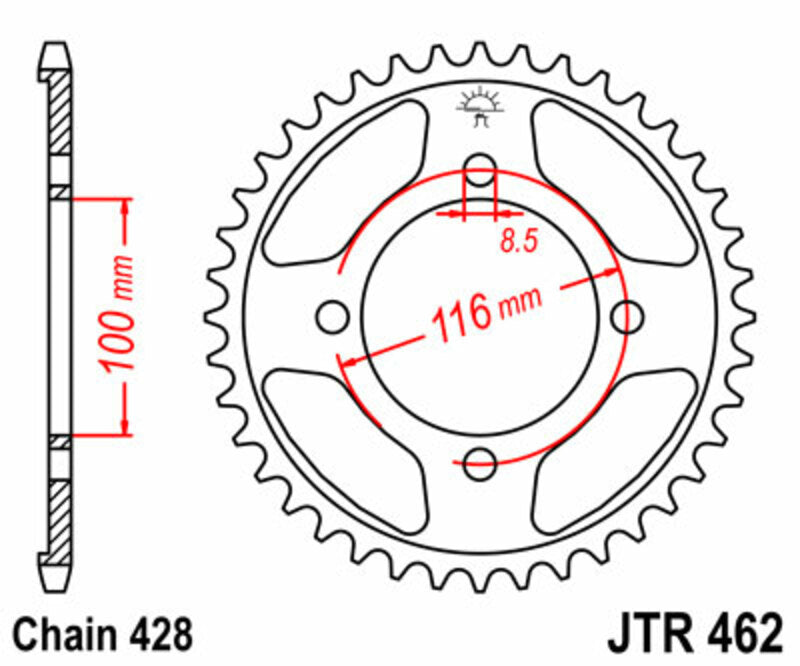 Roata dintata JT SPROCKETS JTR462.50 